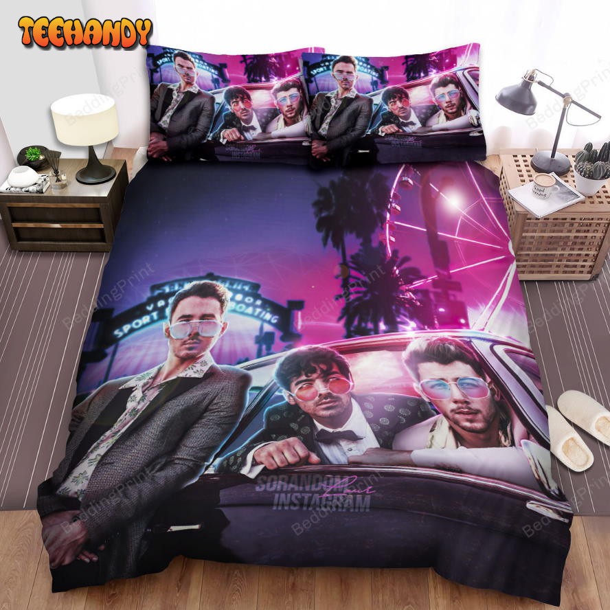 Jonas Brothers Car Bed Sheets Duvet Cover Bedding Sets