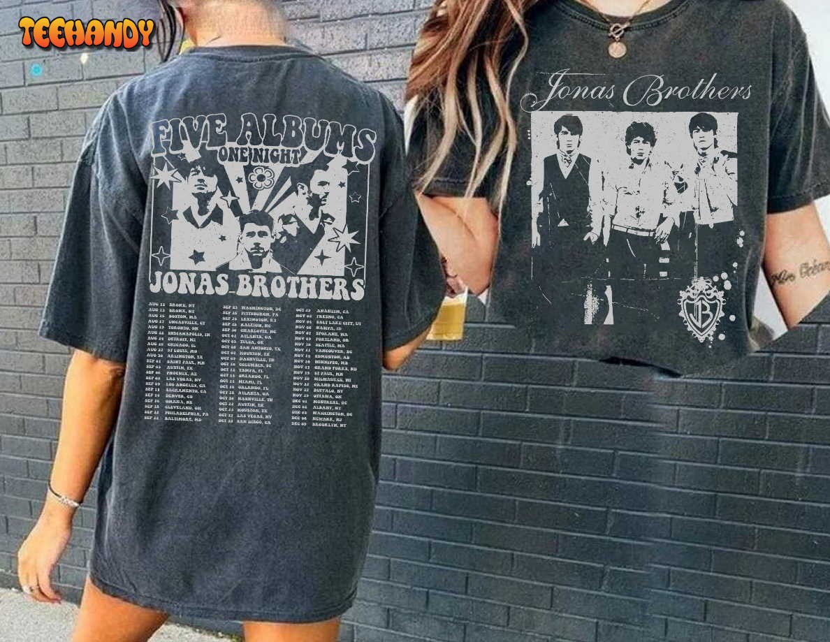 Jonas Five Albums One Night Tour Shirt, Jonas Brothers 2023 Tour Shirt