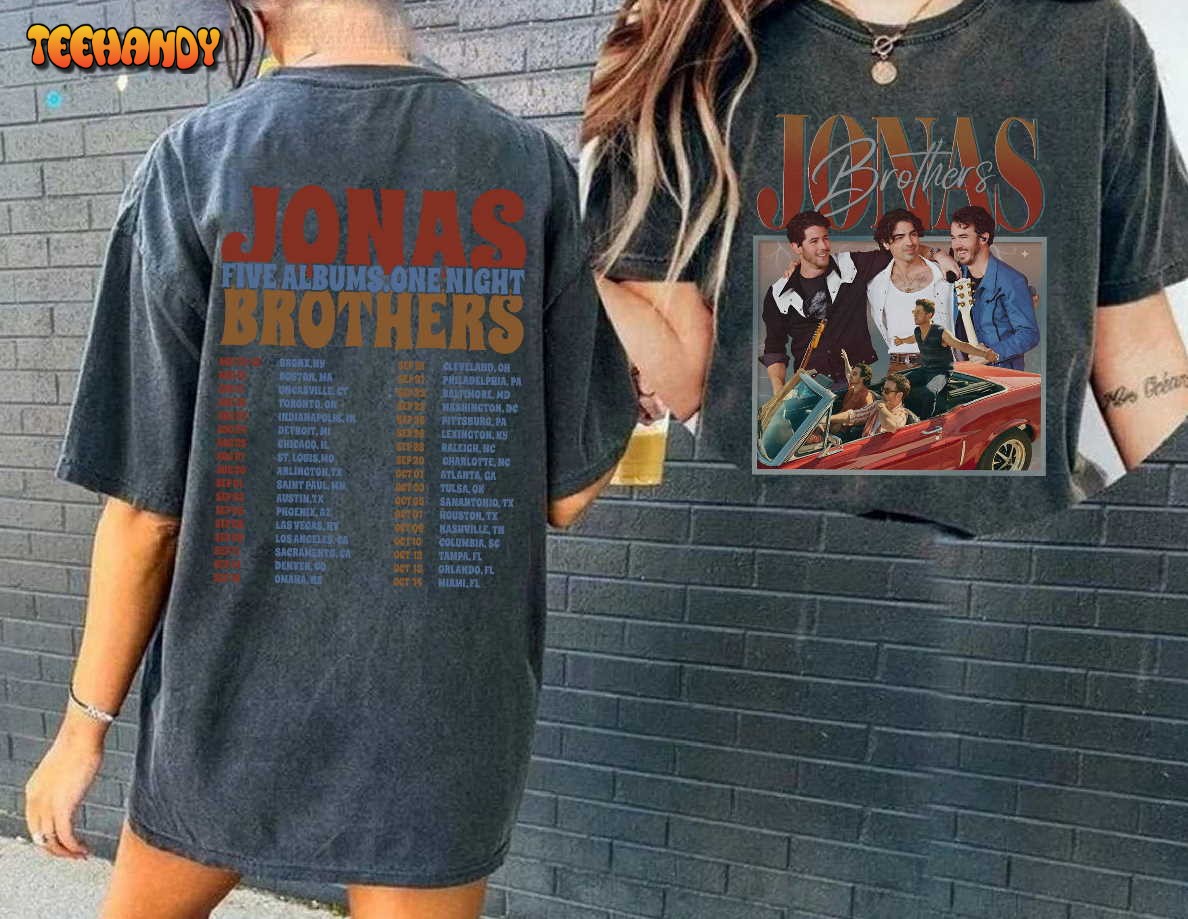 Jonas Five Albums One Night Tour Shirt, Jonas Brothers 2023 Tour Shirt V2