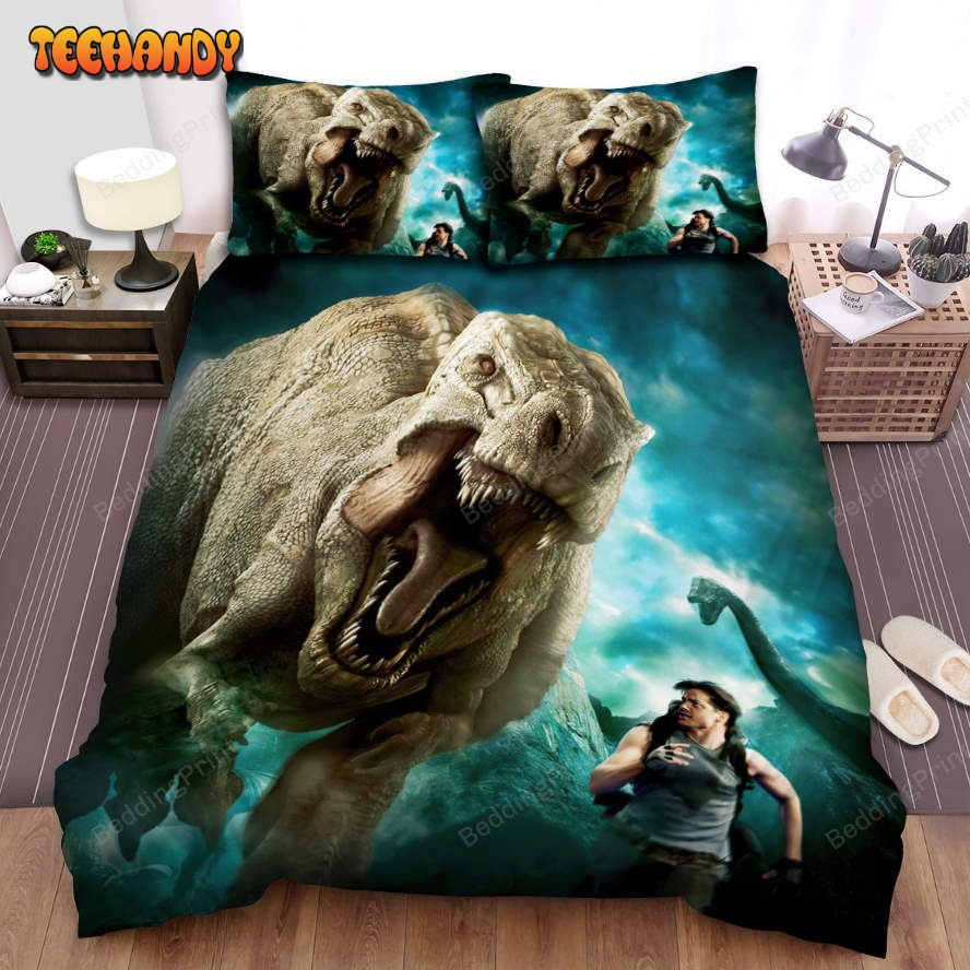 Journey To The Center Of The Earth (2008) Dinosaur Chasing The Man Bedding Sets