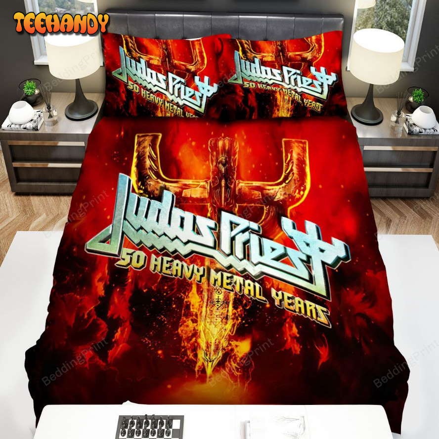 Judas Priest 50 Heavy Metal Years Bed Sheets Duvet Cover Bedding Sets