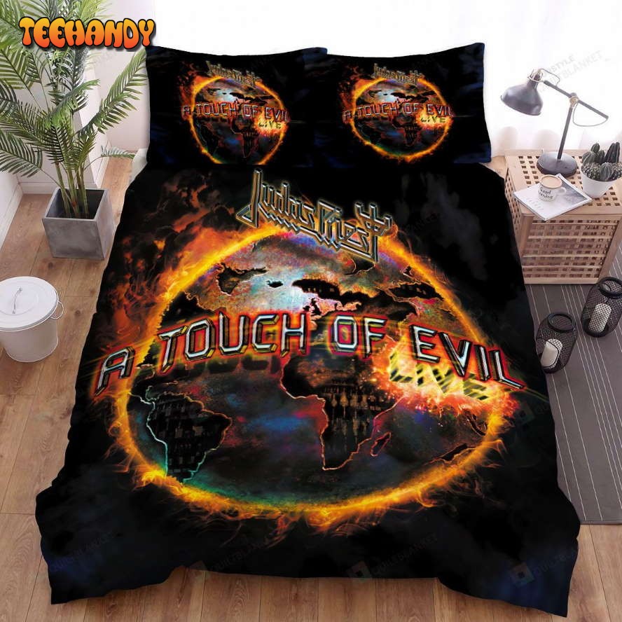 Judas Priest A Touch Of Evil Album Cover Spread Comforter Bedding Sets