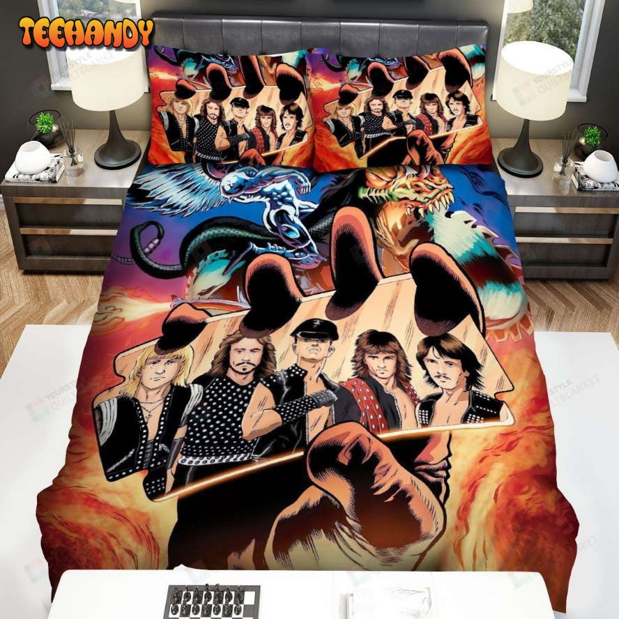 Judas Priest Album Compilation Art Spread Comforter Bedding Sets