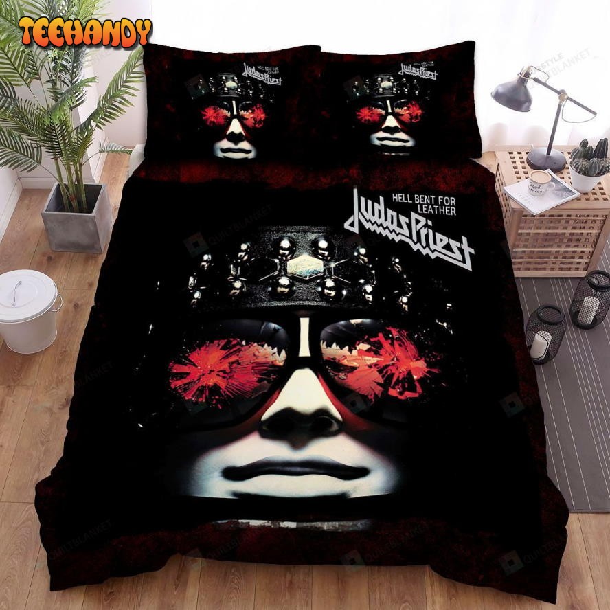 Judas Priest Hell Bent For Leather Album Cover Spread Comforter Bedding Sets