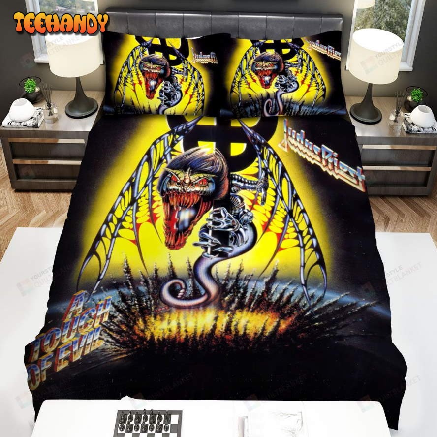 Judas Priest With Little Demon With Wings On A Touch Of Evil Bedding Sets