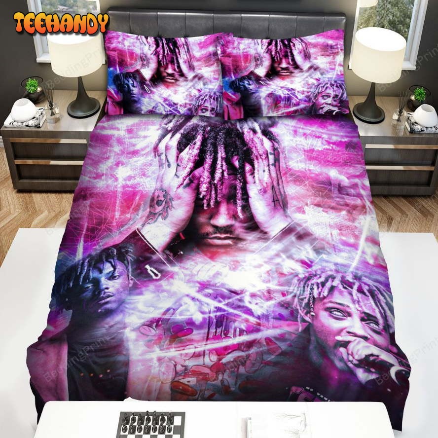 Juice Wrld Purple Digital Art Spread Duvet Cover Bedding Sets