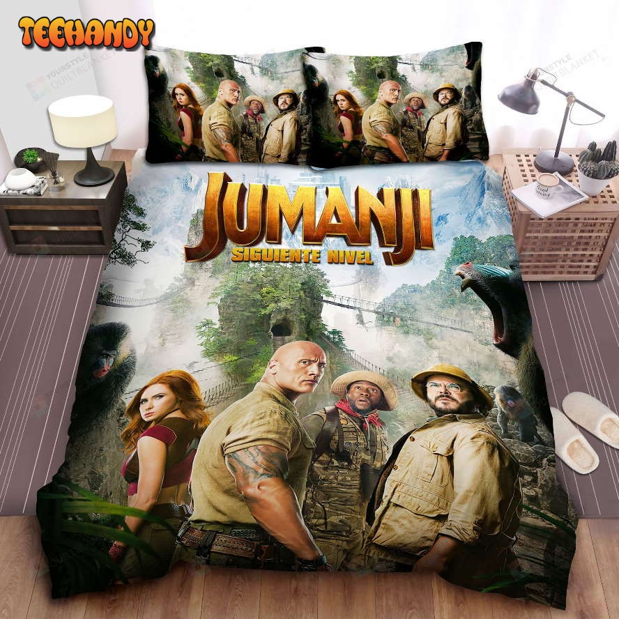 Jumanji The Next Level Movie Poster In Spain Spread Comforter Bedding Sets