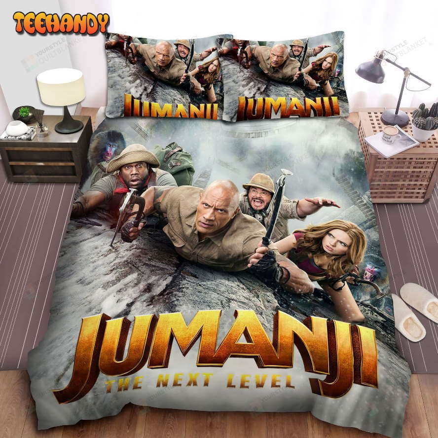 Jumanji The Next Level Poster Spread Comforter Duvet Cover Bedding Sets