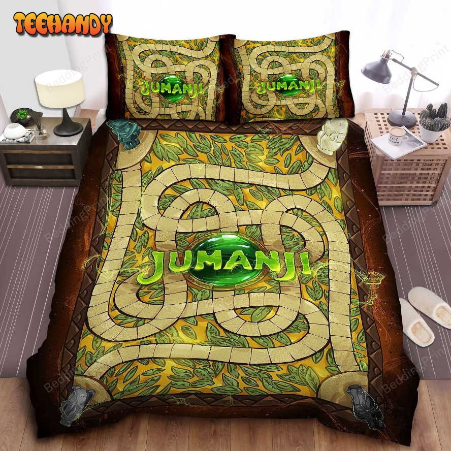 Jumanji Welcome To The Jungle Map Illustration Duvet Cover Bedding Sets