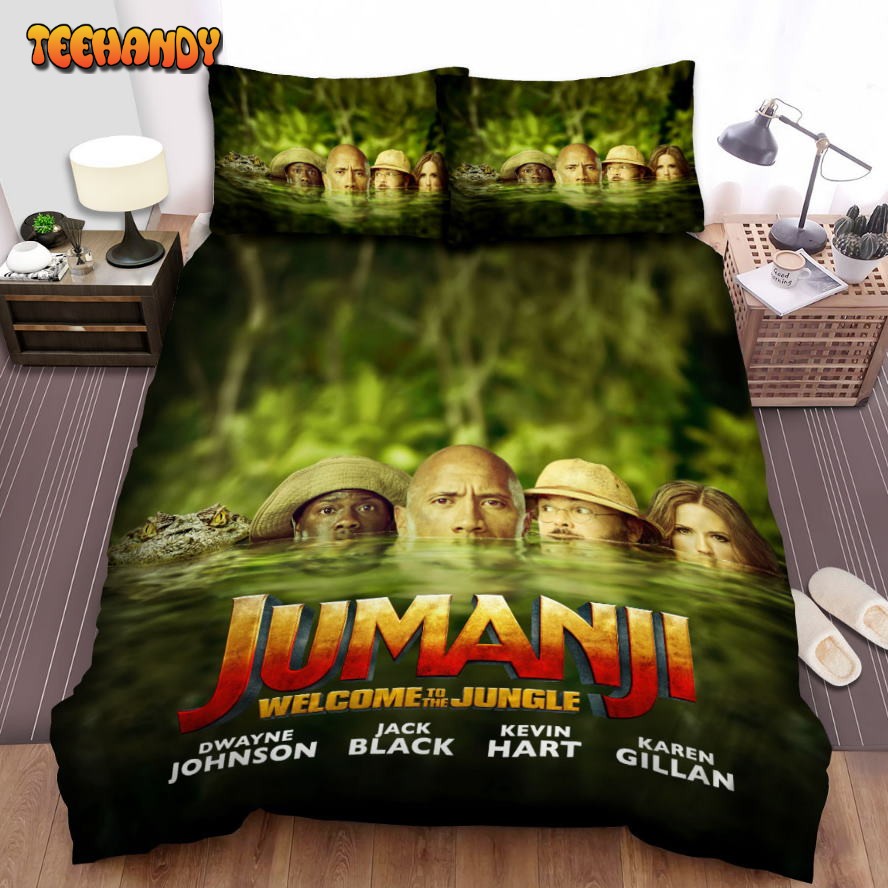 Jumanji Welcome To The Jungle Movie River Poster Spread Comforter Bedding Sets