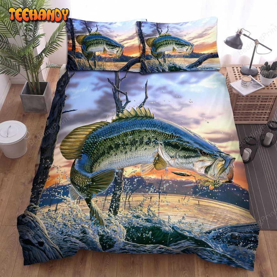 Jumping Fish And Tree Wallpaper Bed Sheets Spread Duvet Cover Bedding Sets