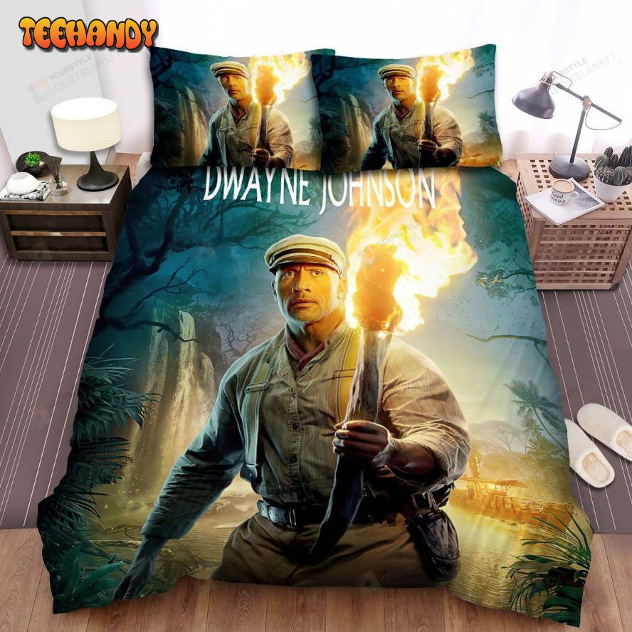 Jungle Cruise Dwayne Johnson ” Frank ” Poster Spread Comforter Bedding Sets