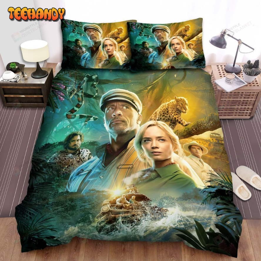 Jungle Cruise Movie Poster 1 Spread Comforter Duvet Cover Bedding Sets