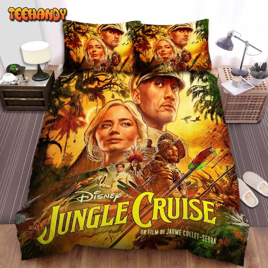 Jungle Cruise Movie Poster 4 Spread Comforter Duvet Cover Bedding Sets