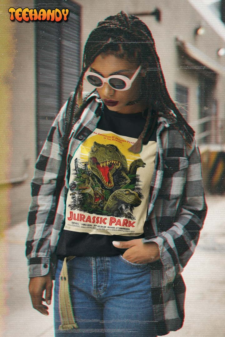 Jurassic Park Movie Poster T Shirt, 90s Movie Nostalgia T Shirt