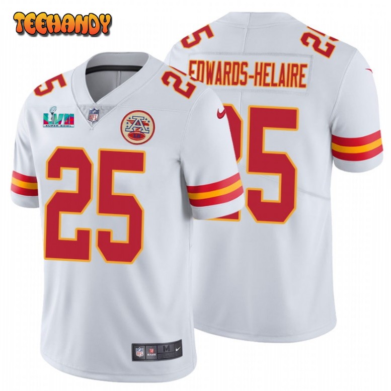 Kansas City Chiefs Clyde Edwards-Helaire Super Bowl LVII White Limited Jersey