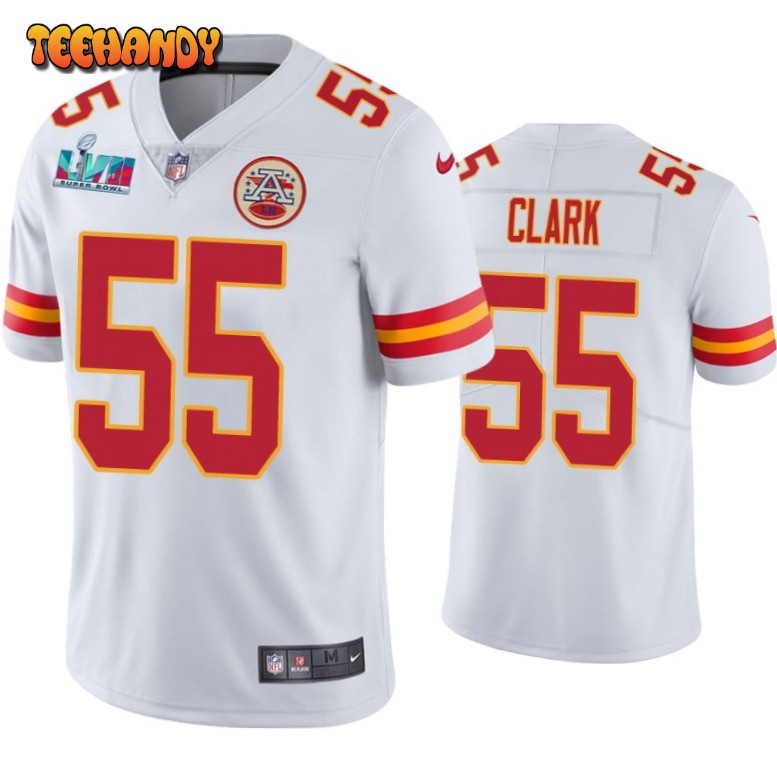 Kansas City Chiefs Frank Clark Super Bowl LVII White Limited Jersey