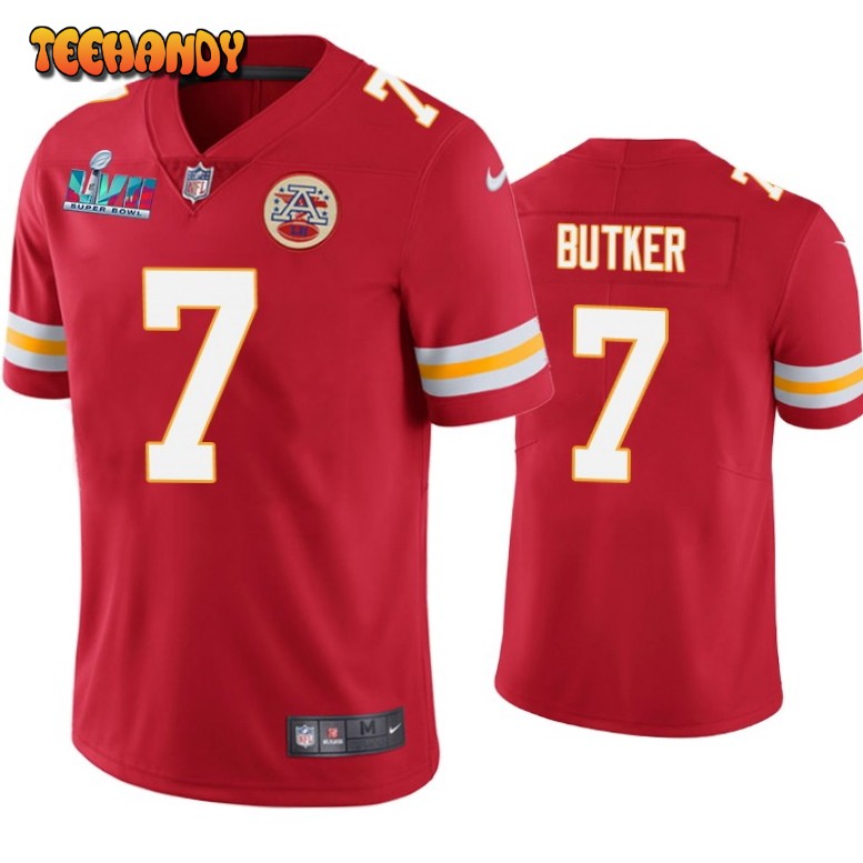 Kansas City Chiefs Harrison Butker Super Bowl LVII Red Limited Jersey