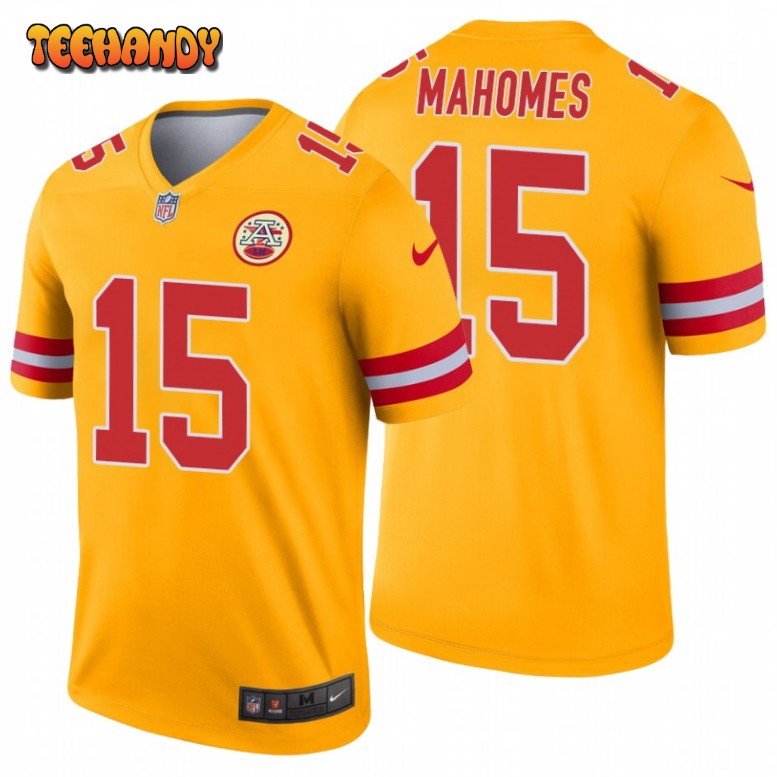 Kansas City Chiefs Patrick Mahomes II Gold Inverted Limited Jersey