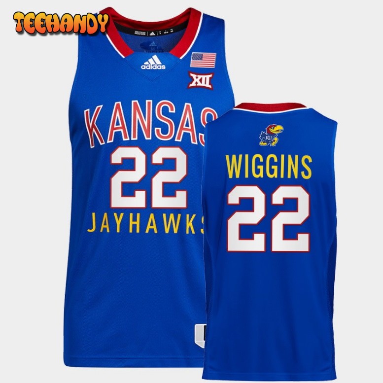 Kansas Jayhawks Andrew Wiggins Royal Throwback Jersey