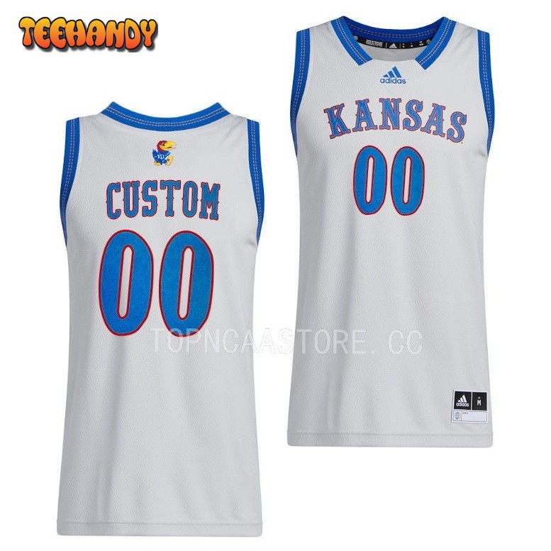 Kansas Jayhawks Custom 2023 Gray College Basketball Jersey