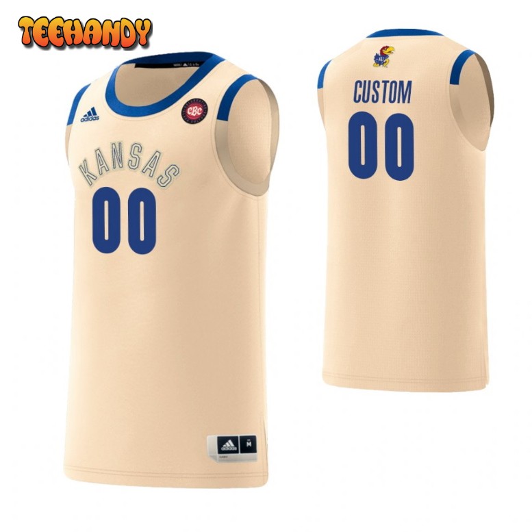 Kansas Jayhawks Custom Cream Classic College Basketball Jersey