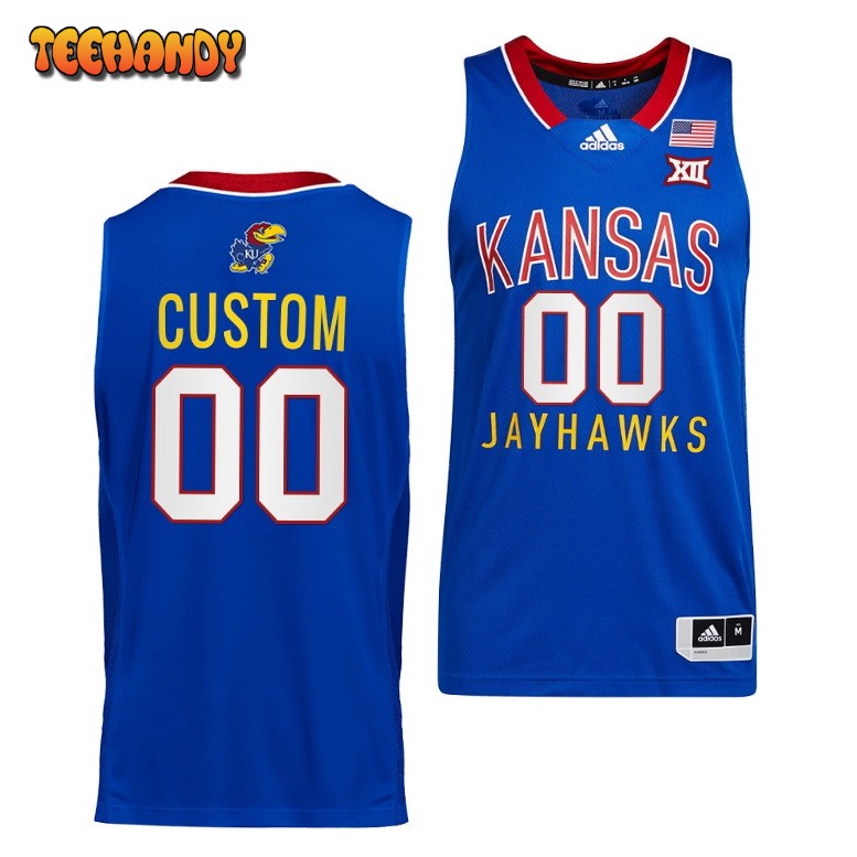 Kansas Jayhawks Custom Royal Throwback College Basketball Jersey