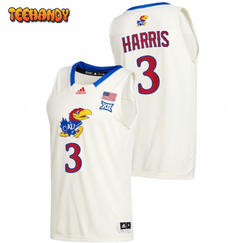 Kansas Jayhawks Dajuan Harris Jr. 2021 Cream College Basketball Jersey