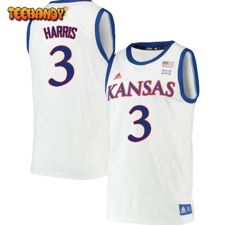 Kansas Jayhawks Dajuan Harris Jr. 2021 White College Basketball Jersey