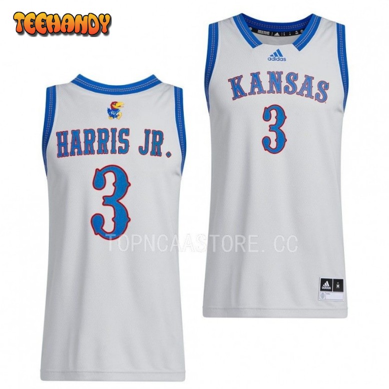 Kansas Jayhawks Dajuan Harris Jr. 2023 Grey College Basketball Jersey