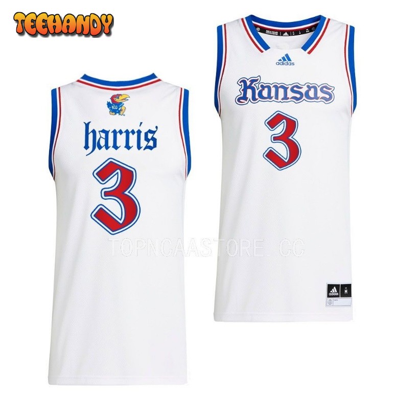 Kansas Jayhawks Dajuan Harris Jr. 2023 White College Basketball Jersey