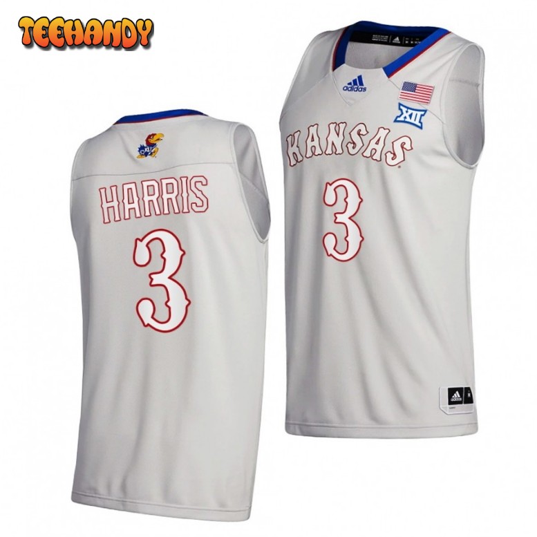 Kansas Jayhawks Dajuan Harris Jr. Gray College Basketball Jersey