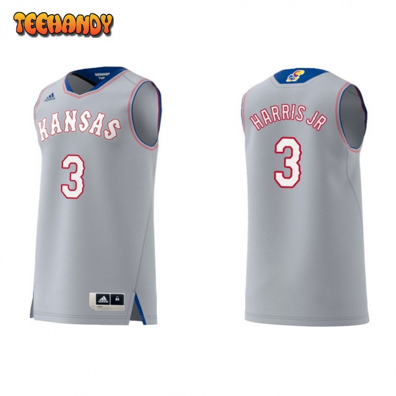 Kansas Jayhawks Dajuan Harris Jr. Gray Replica College Basketball Jersey