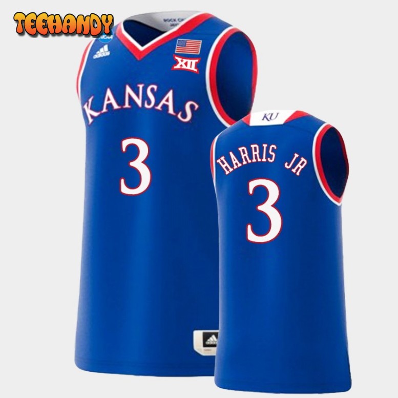 Kansas Jayhawks Dajuan Harris Jr. Royal Replica College Basketball Jersey