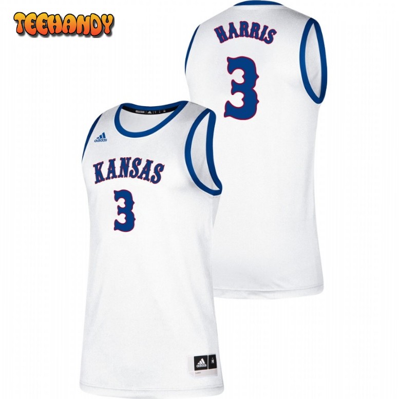 Kansas Jayhawks Dajuan Harris Jr. White Classic College Basketball Jersey