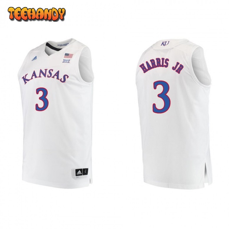 Kansas Jayhawks Dajuan Harris Jr. White College Basketball Jersey