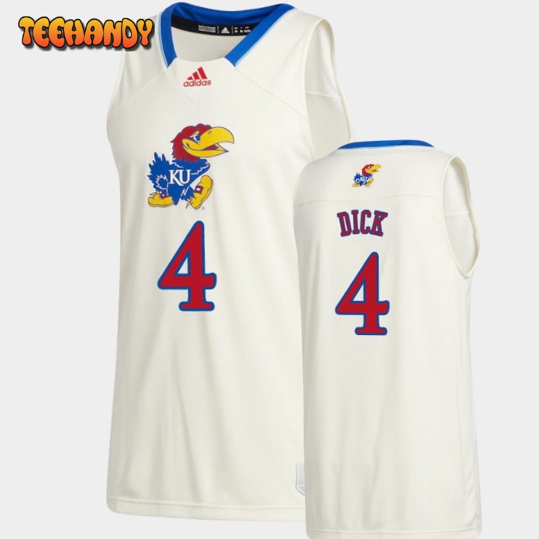 Kansas Jayhawks Gradey Dick Cream College Basketball Jersey