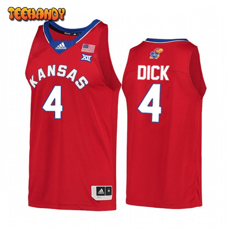 Kansas Jayhawks Gradey Dick Red College Basketball Jersey