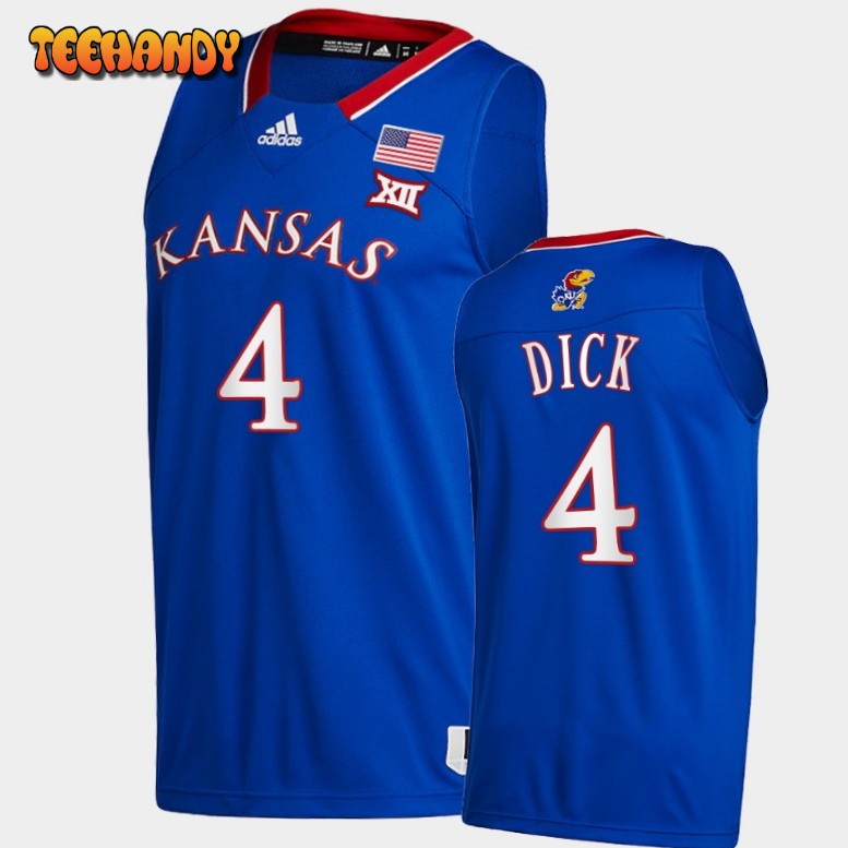 Kansas Jayhawks Gradey Dick Royal Alternate College Basketball Jersey