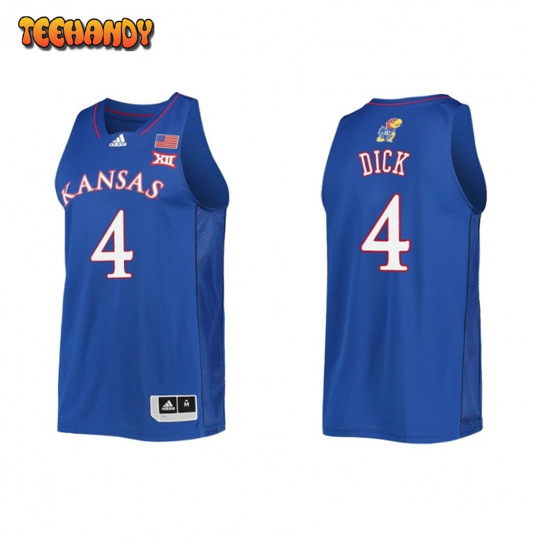 Kansas Jayhawks Gradey Dick Royal College Basketball Jersey