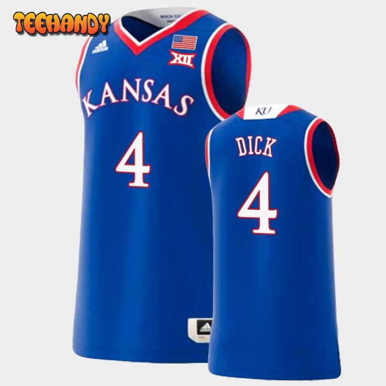 Kansas Jayhawks Gradey Dick Royal Replica College Basketball Jersey