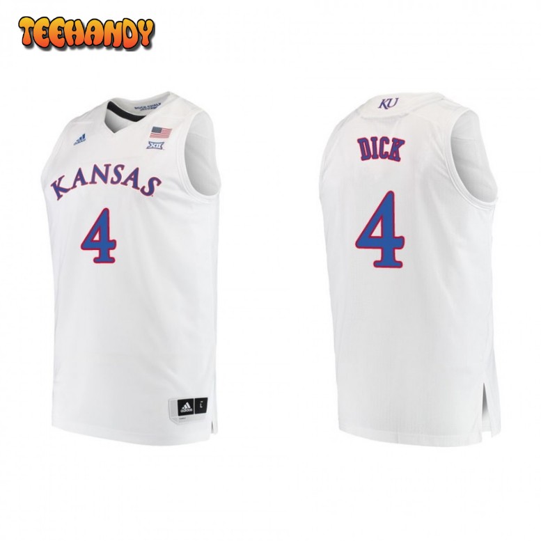 Kansas Jayhawks Gradey Dick White College Basketball Jersey