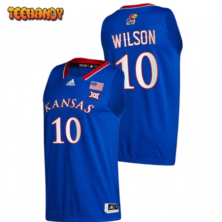 Kansas Jayhawks Jalen Wilson 2021 Royal College Basketball Jersey