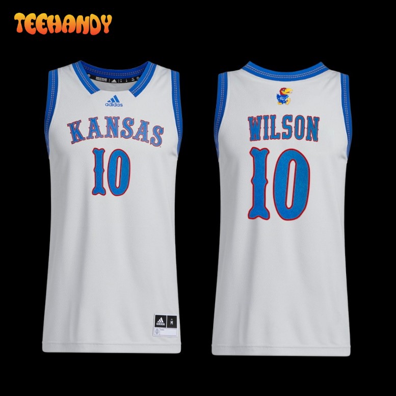 Kansas Jayhawks Jalen Wilson 2022-23 Grey Jersey