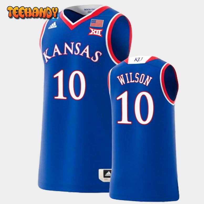 Kansas Jayhawks Jalen Wilson Royal Replica College Basketball Jersey