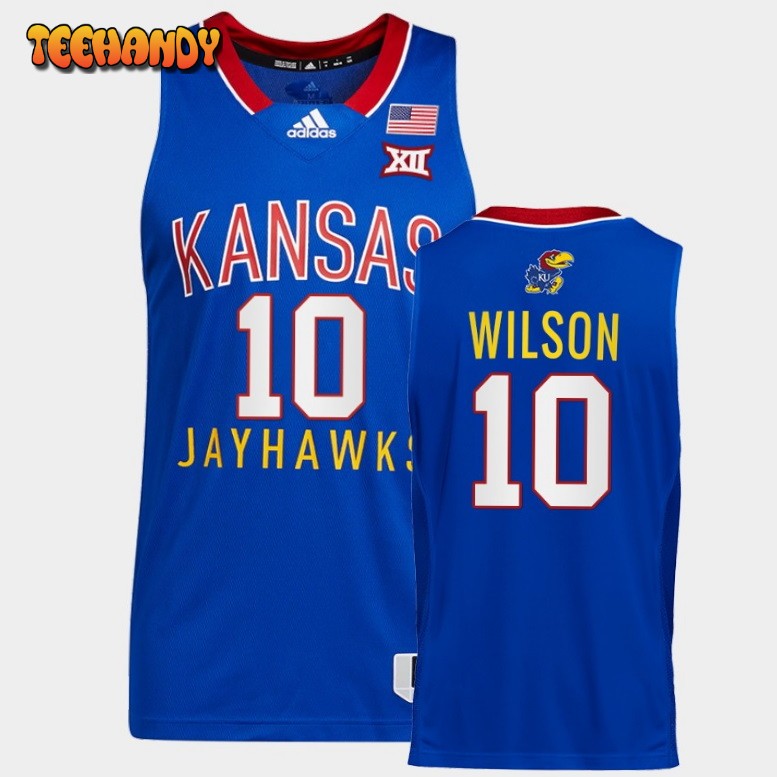 Kansas Jayhawks Jalen Wilson Royal Throwback College Basketball Jersey