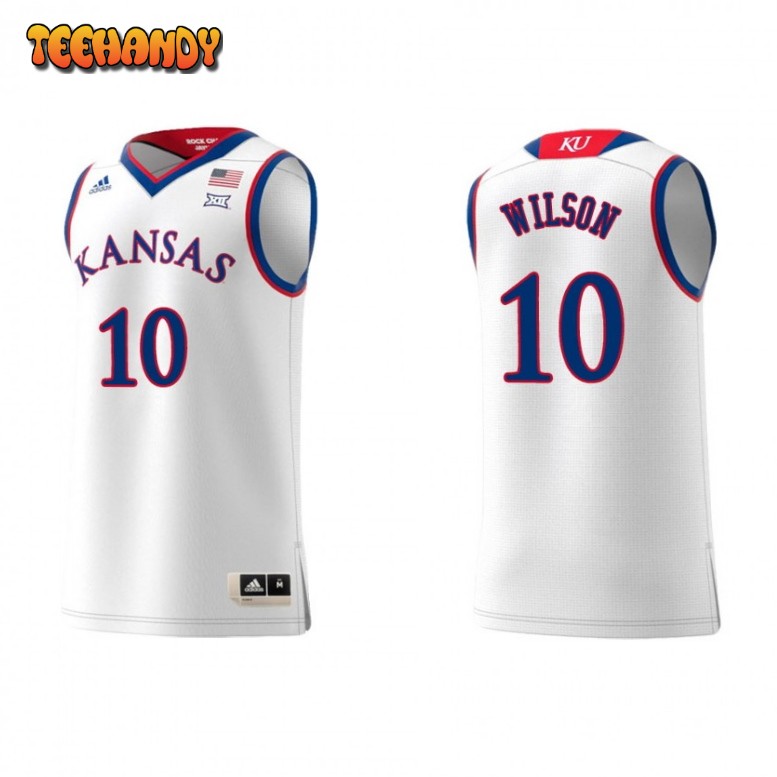 Kansas Jayhawks Jalen Wilson White Replica College Basketball Jersey