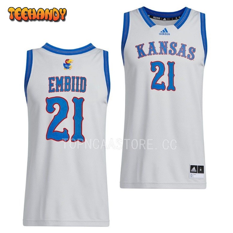 Kansas Jayhawks Joel Embiid 2023 Gray Jersey