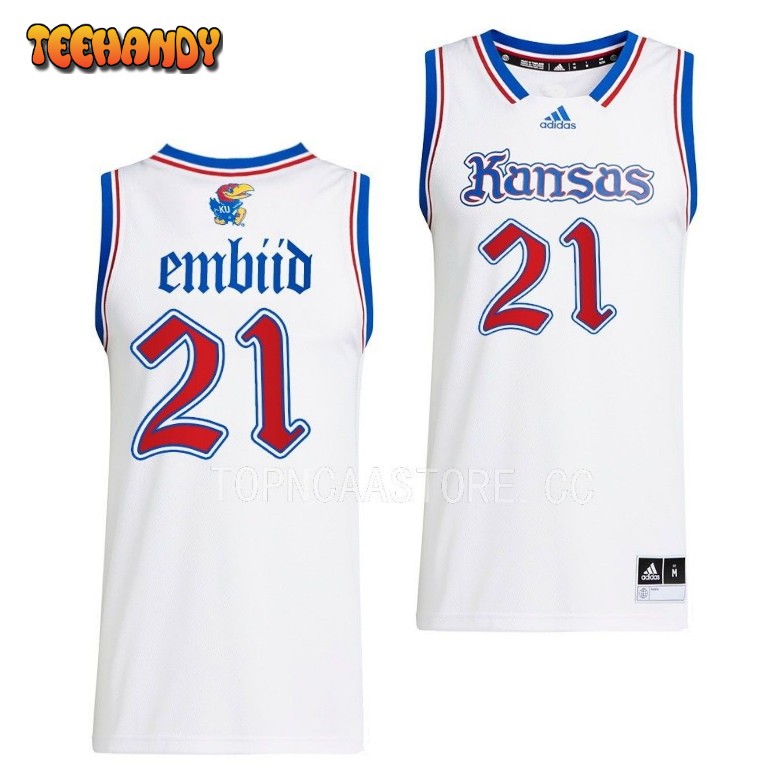 Kansas Jayhawks Joel Embiid 2023 White Jersey