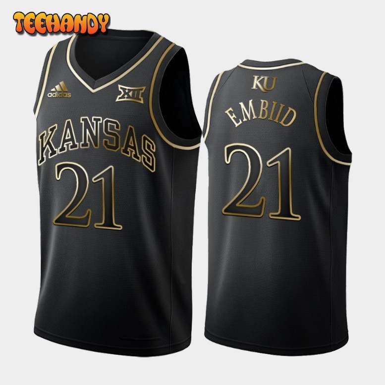 Kansas Jayhawks Joel Embiid Black Golden Jersey